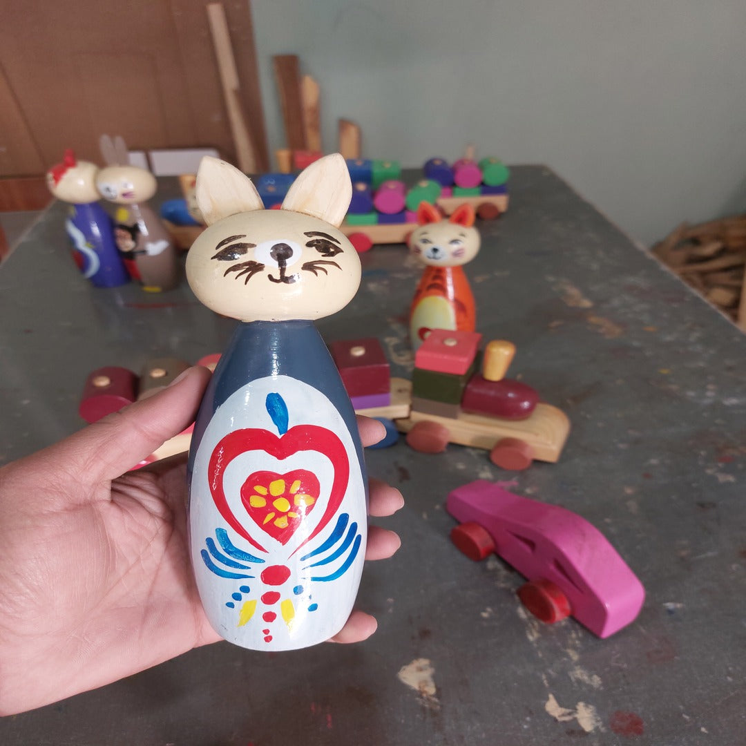Wooden Animal Bowling Set