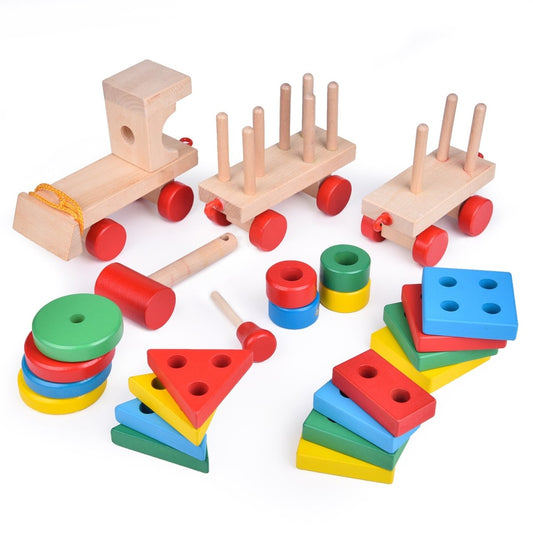 Handmade Train with Shapes Sorting