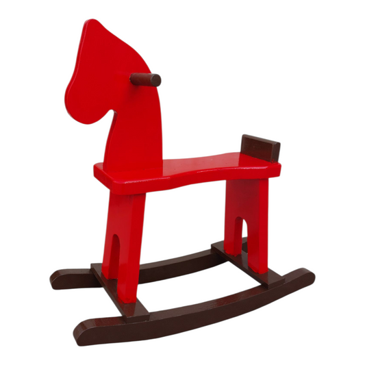 Wooden Rocking Horse, Baby Wood Ride On Toys for 1-5 Year Old, White, Red Rocker Toy for Kid, Toddler Ride Animal Indoor/Outdoor, Boy&Girl Rocking Animal, Infant Ride Toy, Eid/Birthday Gift