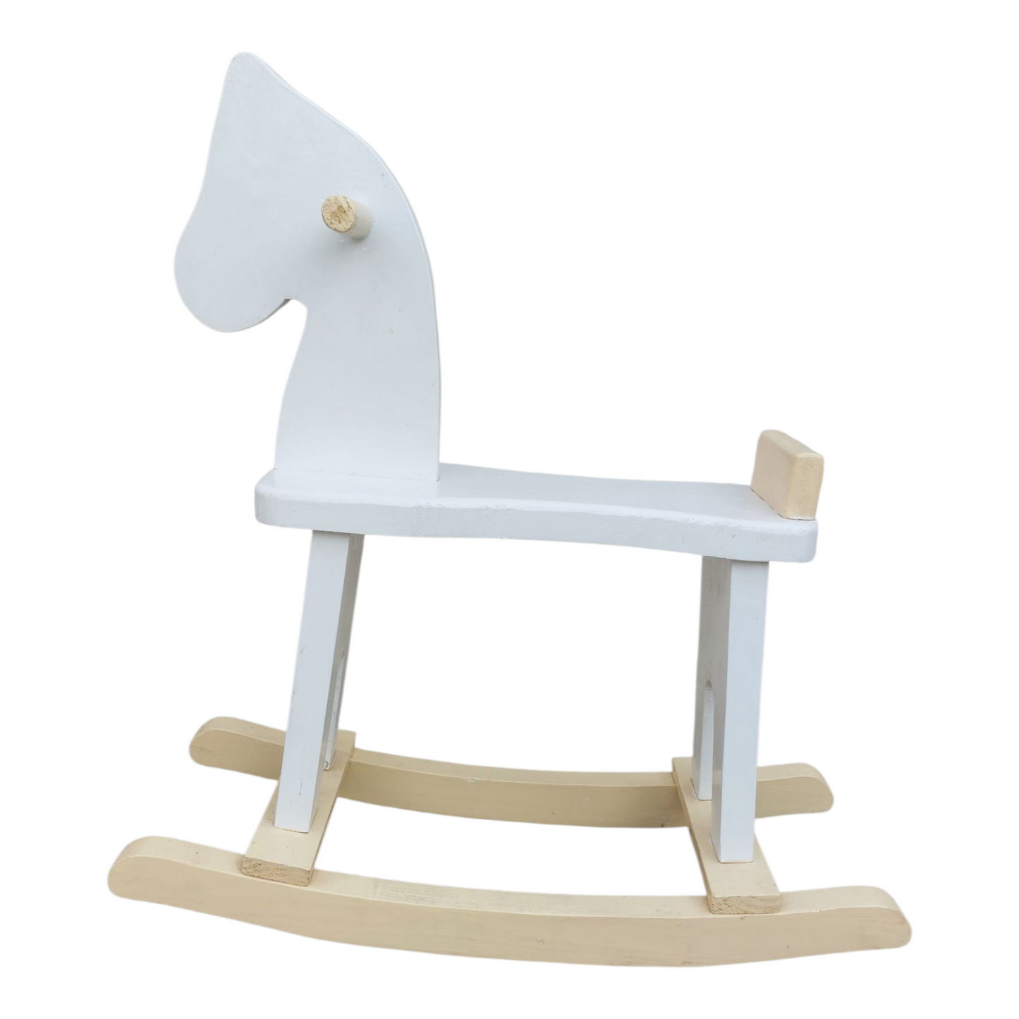 Wooden Rocking Horse, Baby Wood Ride On Toys for 1-5 Year Old, White, Red Rocker Toy for Kid, Toddler Ride Animal Indoor/Outdoor, Boy&Girl Rocking Animal, Infant Ride Toy, Eid/Birthday Gift