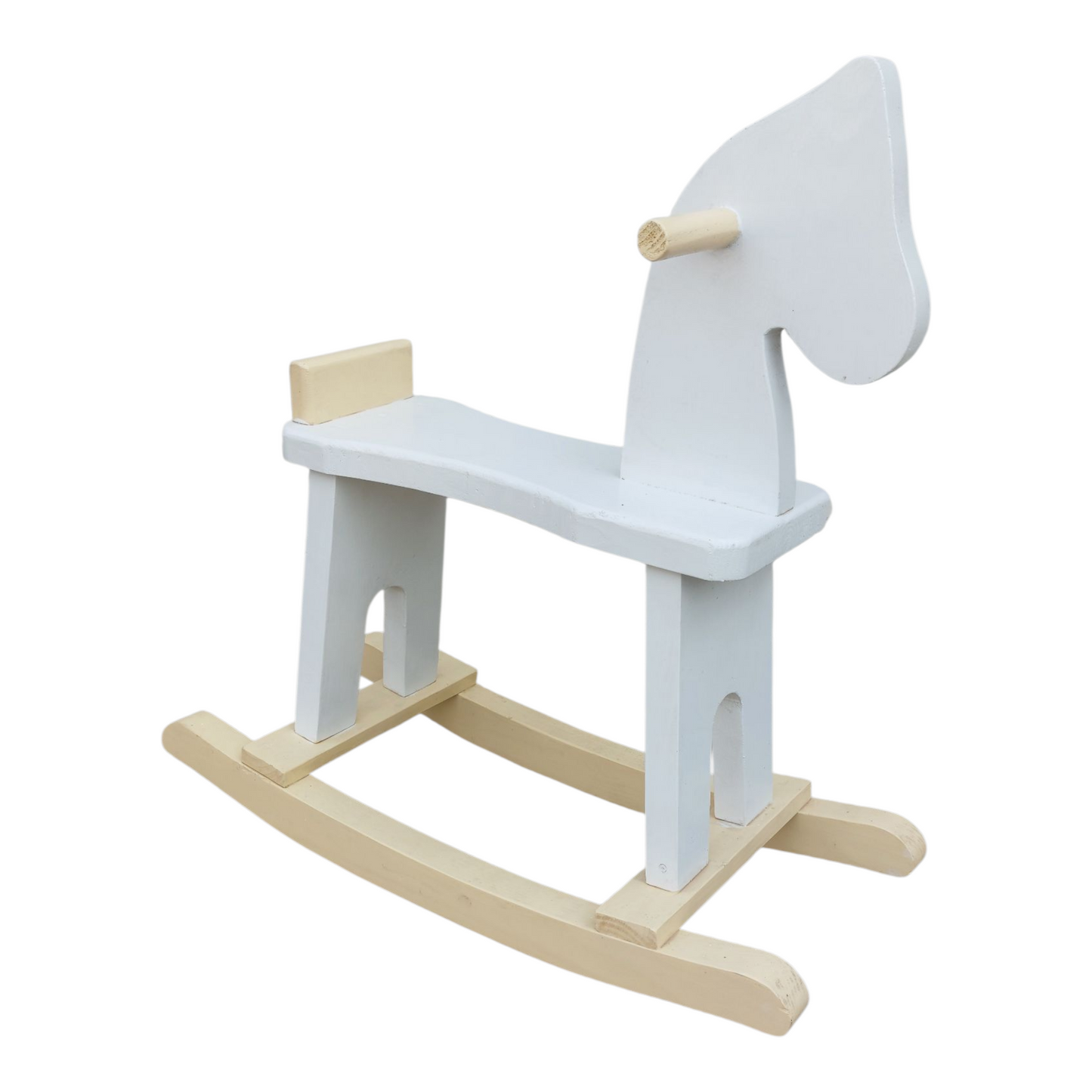 Wooden Rocking Horse, Baby Wood Ride On Toys for 1-5 Year Old, White, Red Rocker Toy for Kid, Toddler Ride Animal Indoor/Outdoor, Boy&Girl Rocking Animal, Infant Ride Toy, Eid/Birthday Gift