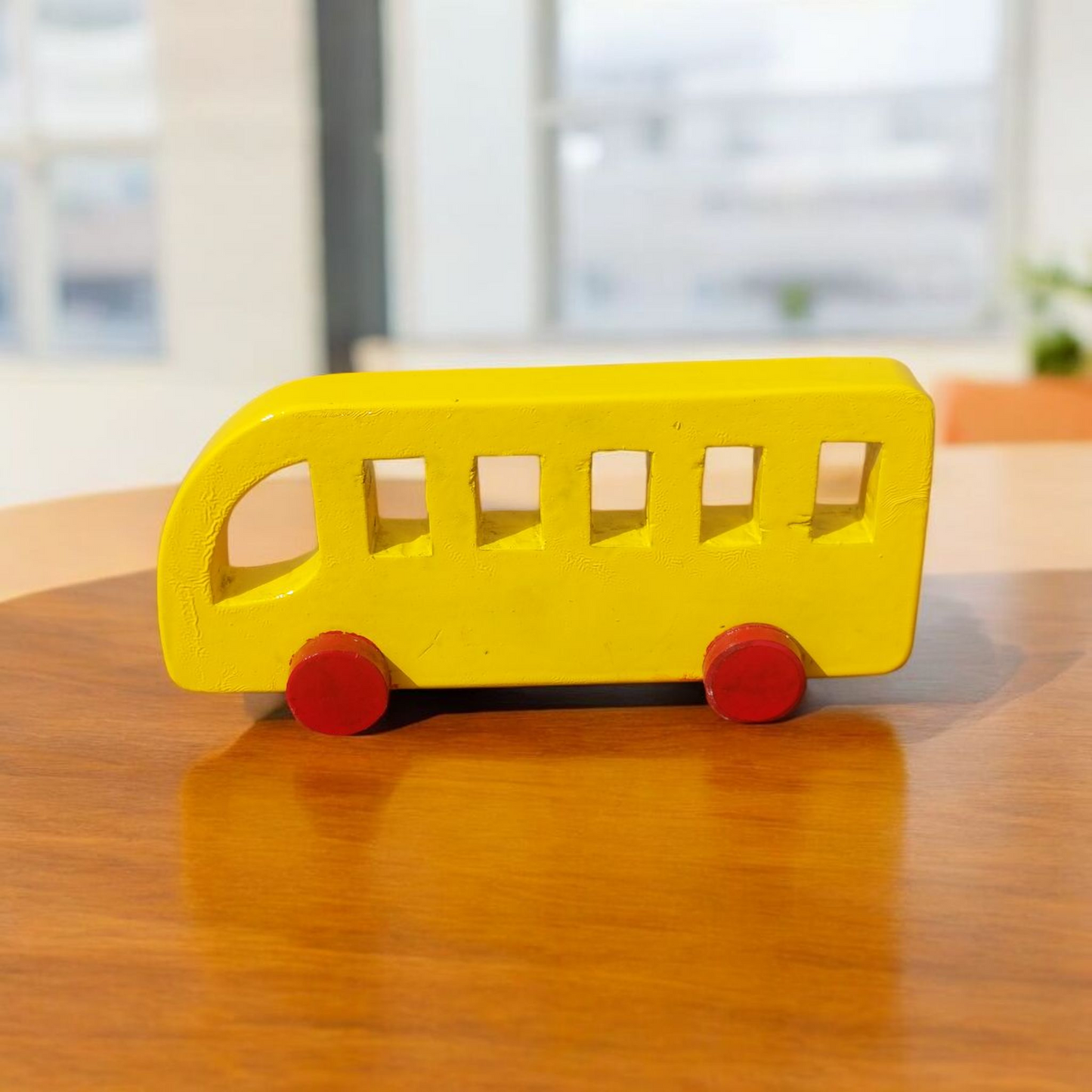 Handmade Wooden School Bus