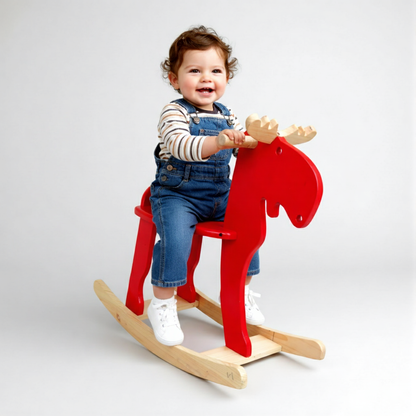 Handcrafted Rocking Moose