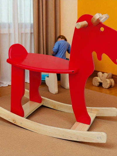 Handcrafted Rocking Moose