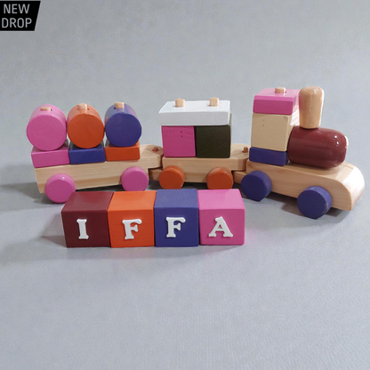 Personalized Wooden Name Train