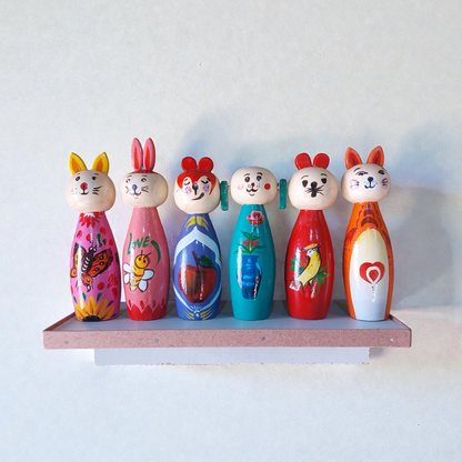 Wooden Animal Bowling Set