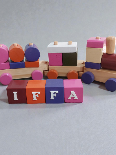 Personalized Wooden Name Train