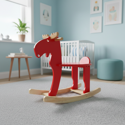 Handcrafted Rocking Moose