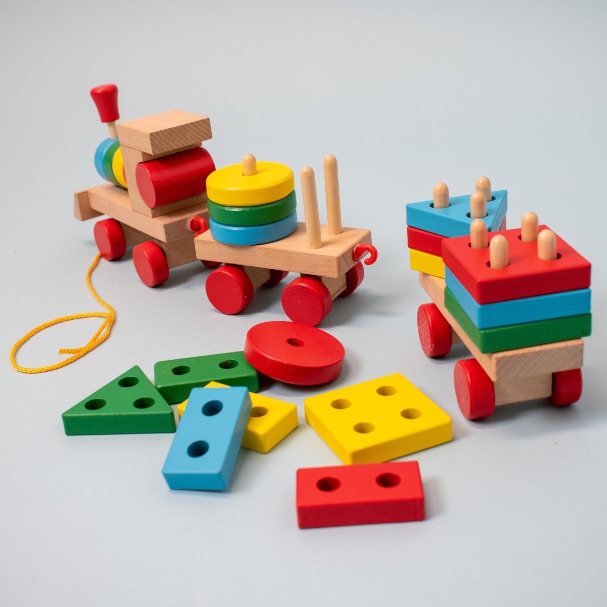 Handmade Train with Shapes Sorting