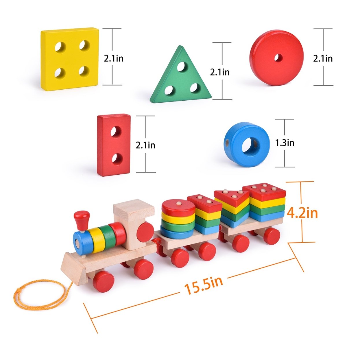 Handmade Train with Shapes Sorting